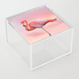 Pink Flamingo Sunset Acrylic Box