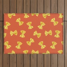 Italian Bow-Tie Butterfly Pasta Pink Outdoor Rug