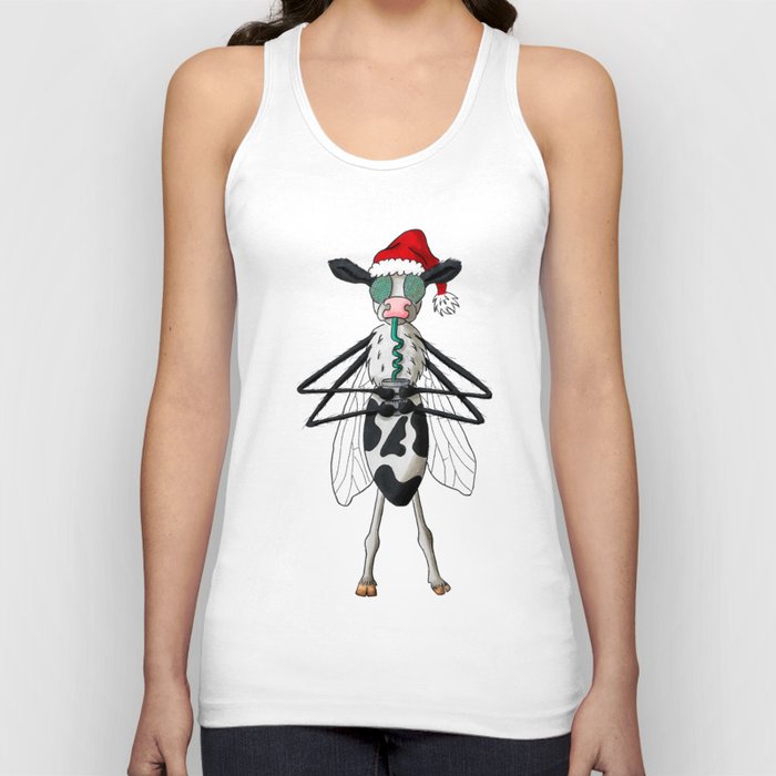 funny Cow-Mosquito Tank Top