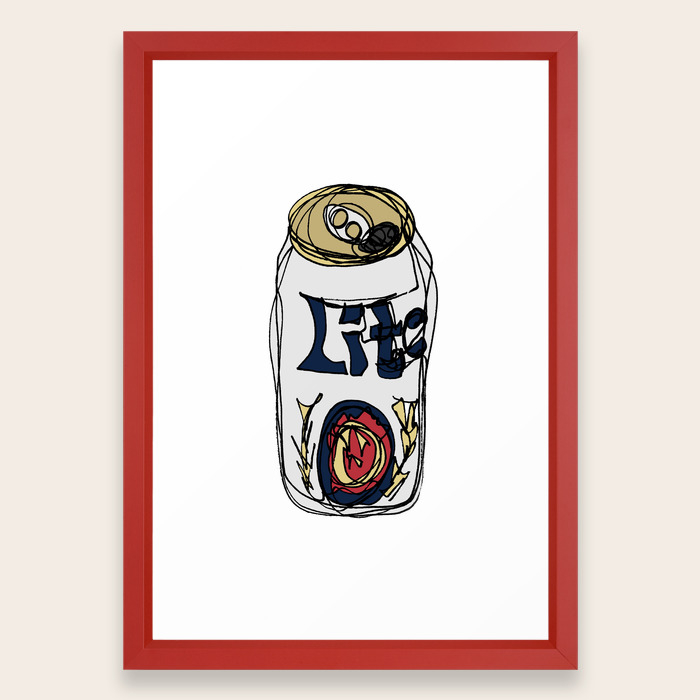 Miller Lite Can Framed Art Print By Kandusjohnson Society6