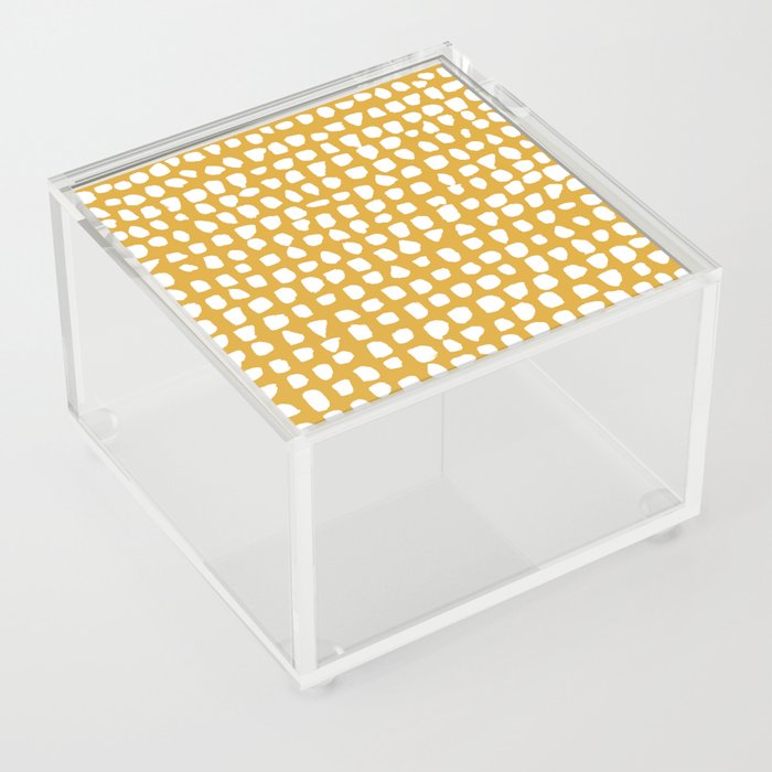 Dots (Mustard Yellow) Acrylic Box