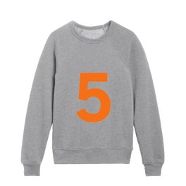 Number 5 (Orange & White) Kids Crewneck
