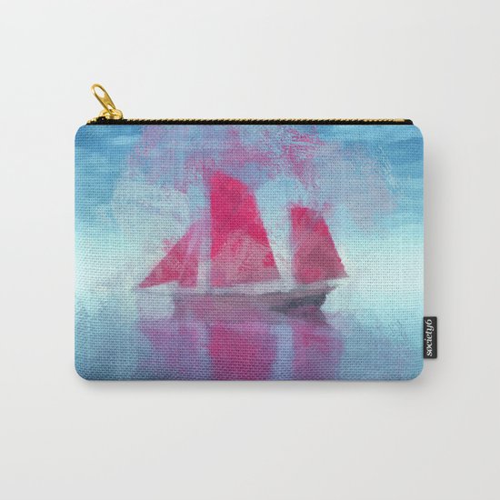 Red sailboat Carry-All Pouch