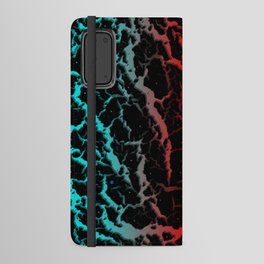 Cracked Space Lava - Cyan/Red Android Wallet Case