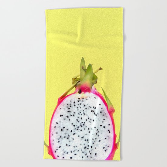Dragonfruit print Beach Towel