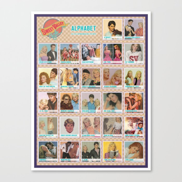 Sweet Valley High Alphabet Canvas Print