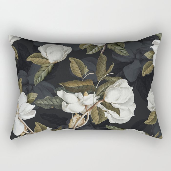 Moonlight Magnolia Rectangular Pillow