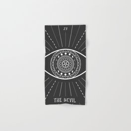 Minimal Tarot  Deck The Devil Hand & Bath Towel