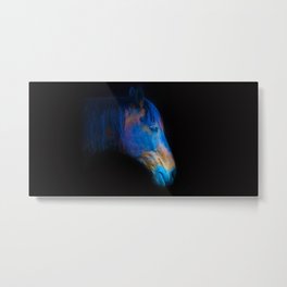 His Quiet Place II - Black Thoroughbred Percheron Metal Print | Animal, Ranchhorse, Horseinstable, Equinephotography, Quiethorse, Percheron, Farmhorse, Graphicart, Draughthorse, Equus 