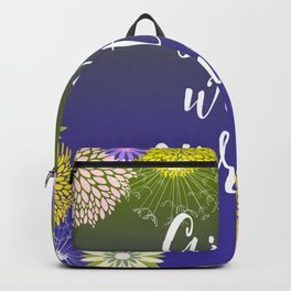 Feminine Girls With Curves Typography Backpack