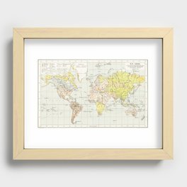 The earth. General geography and geography, etc (1896) by Franz Heiderich. Recessed Framed Print