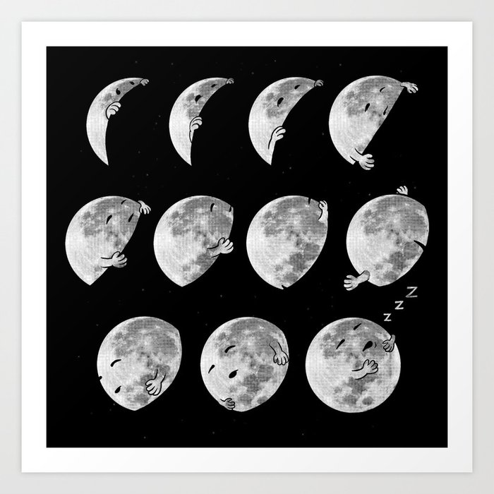 lunar phases of sleep Art Print