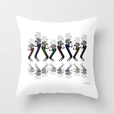JAZZY KOKOPELLI LINE DANCE Throw Pillow