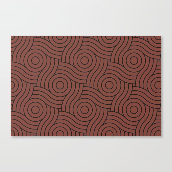 Circle Swirl Pattern Solid Color Dunn Edwards Color of the Year Spice of Life DET439 Canvas Print