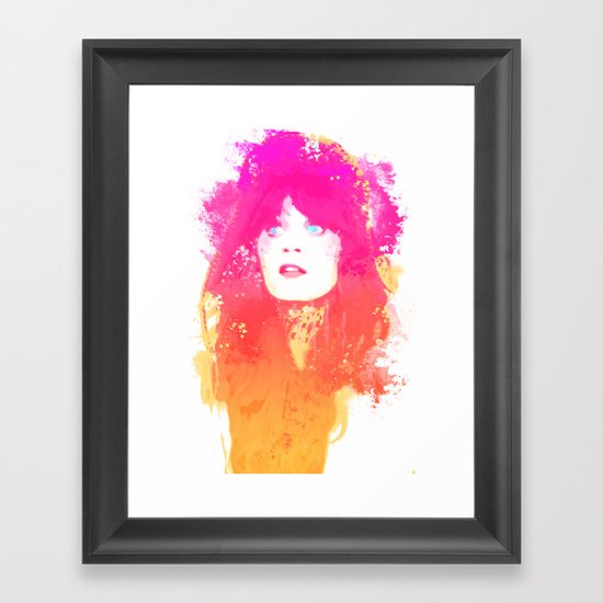 Zooey Deschanel Framed Art Print