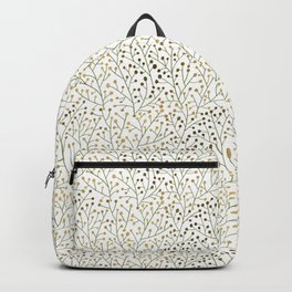 Berry Branches – Sage & Gold Backpack