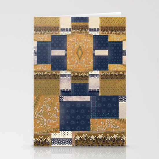Blue Gold Stationery Cards