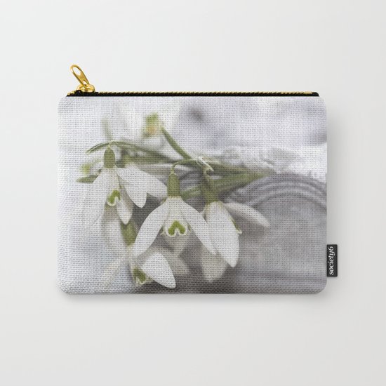 Snowdrops still life - Flower Floral Flowers #Society6 Carry-All Pouch