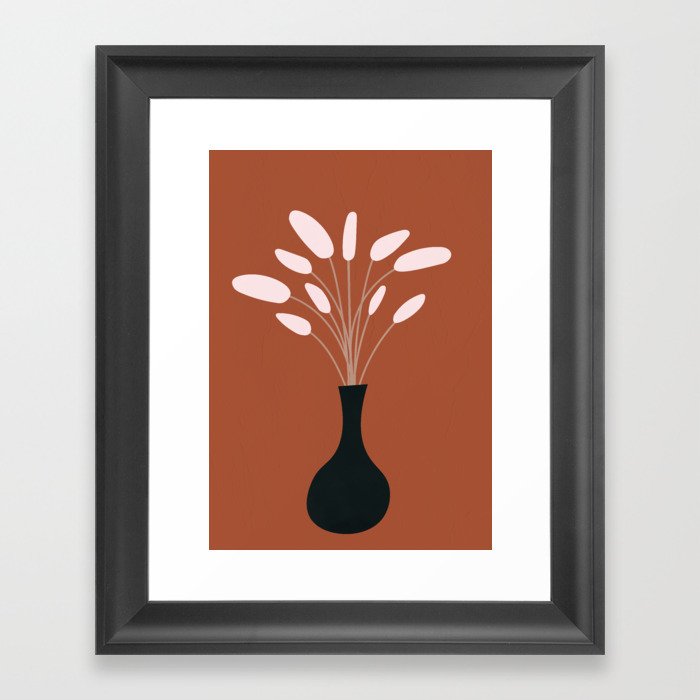 Terracotta, Earth Tones, Wall Decor, Pottery Plant 2 Framed Art Print