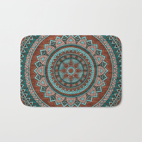 Hippie mandala 50 Bath Mat