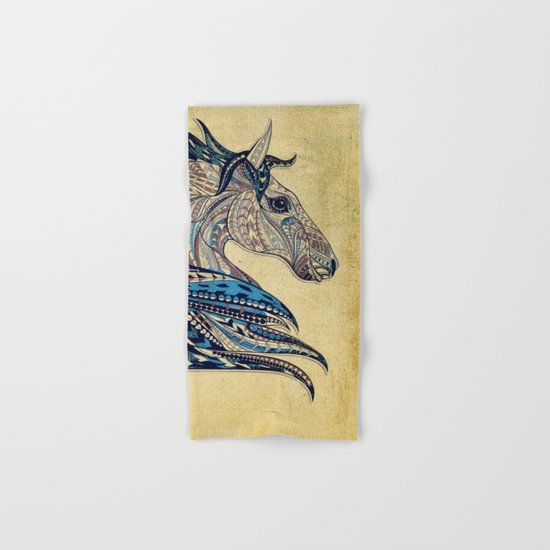 Grunge Ethnic Horse Hand & Bath Towel
