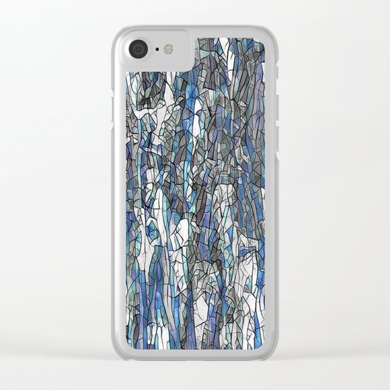 Abstract blue 2 Clear iPhone Case