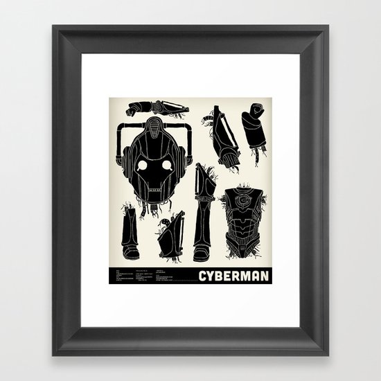 Decommissioned: Cyberman Framed Art Print