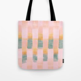 Sunrise Stripes Digital Watercolor Tote Bag