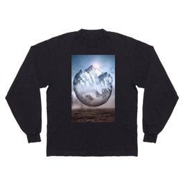Surreal Mountain Print  Long Sleeve T Shirt