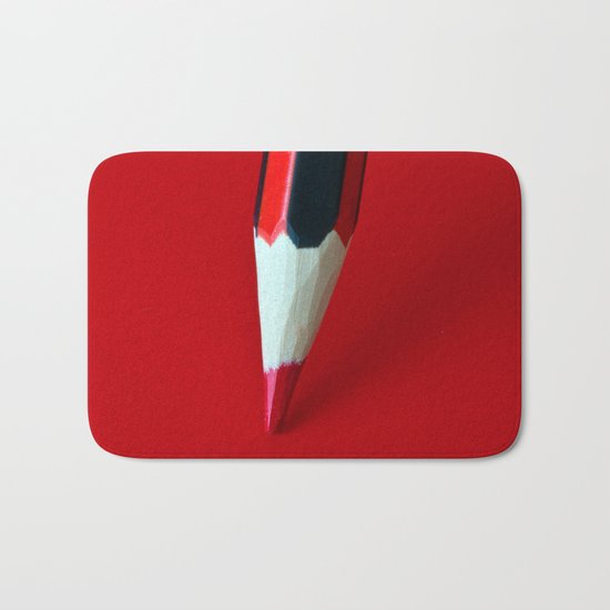 Crayon rouge red Bath Mat