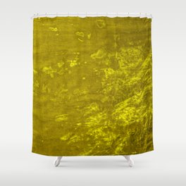 Mustard yellow velvet texture Shower Curtain