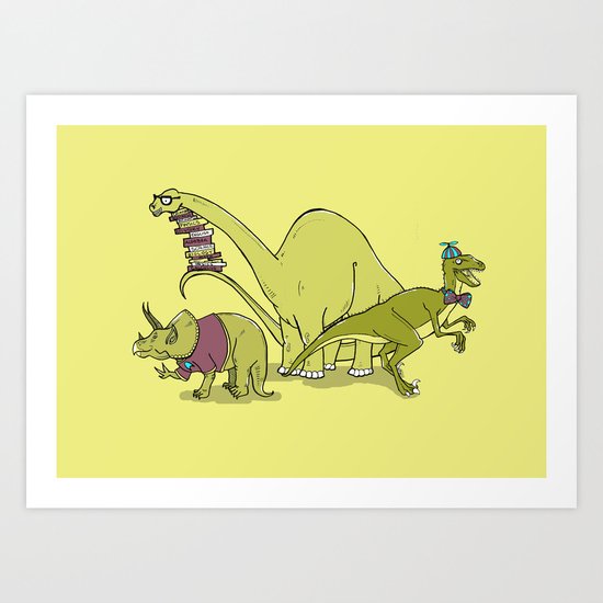 Nerdosaurs Art Print