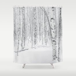 Swedish Birch Trees Shower Curtain