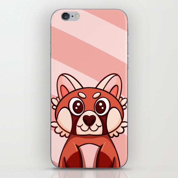 Cute Cartoon Red Panda Turning Red iPhone Skin