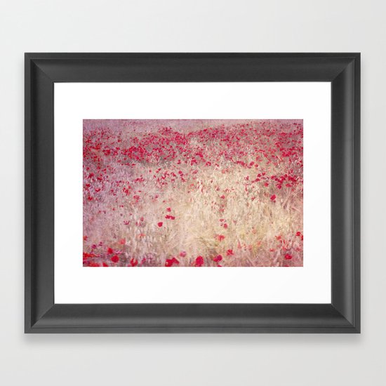 Fields of poppies Framed Art Print
