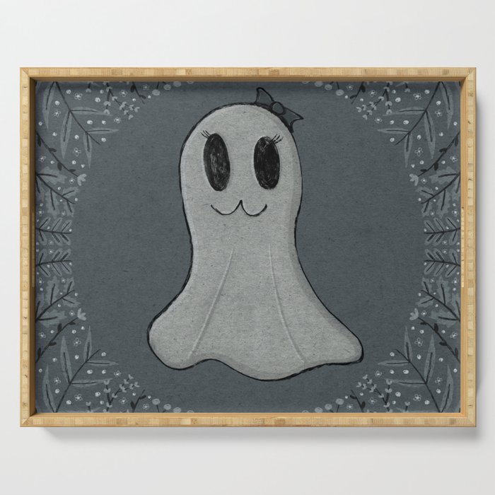 Spooky Ghost Girl Serving Tray
