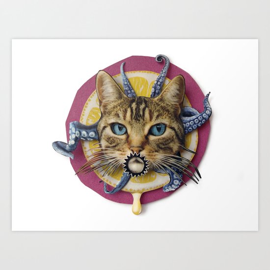 Sourpuss | Collage Art Print