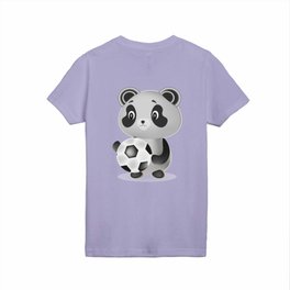 Panda with soccer ball Kids T Shirt
