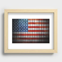 American Flag Recessed Framed Print