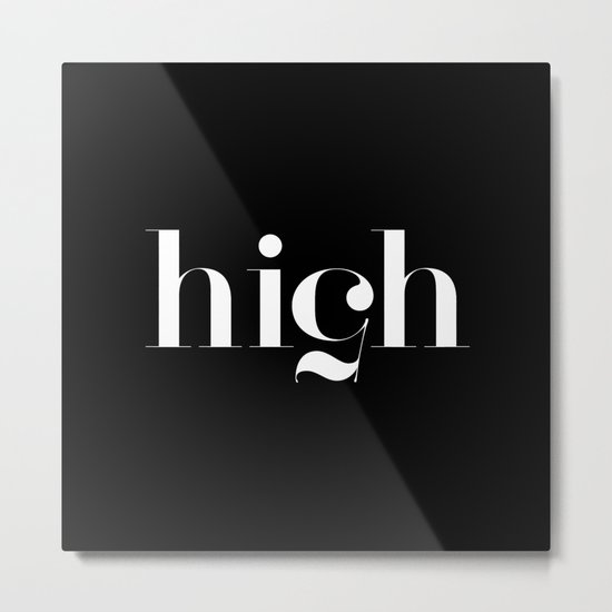 Typography Metal Print