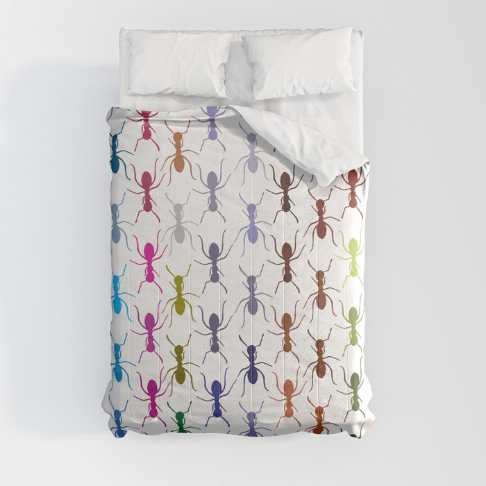 Colorful Ants Insects Art Comforter