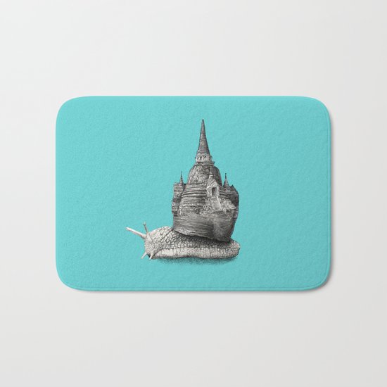 The Snail's Dream (monochrome option) Bath Mat
