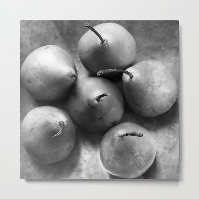 Pears in a Silver Bowl, No. 1 Metal Print