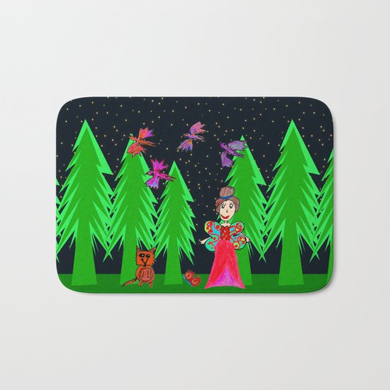 Night Fairy | Before Christmas | Kids Painting Bath Mat