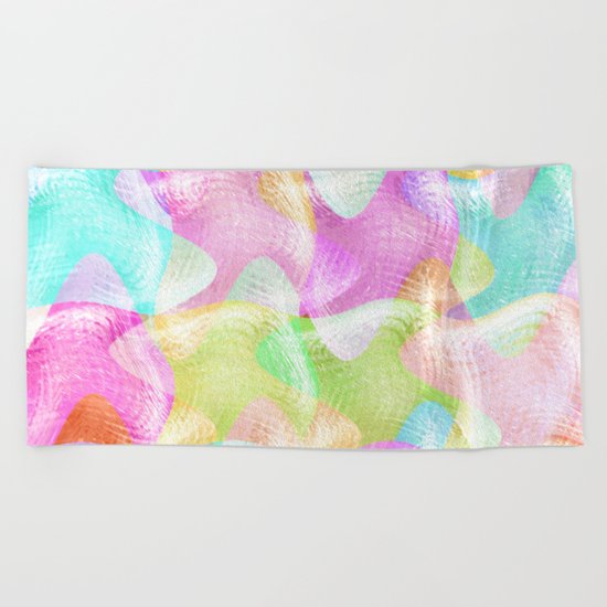 Pastels Having Fun Beach Towel