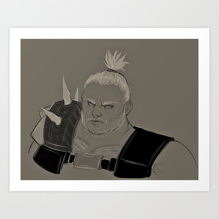 Roadhog Without His Mask Art Print By Certibbs Society6 Warning don't look up if you're not ready for some weird ones first. roadhog without his mask art print by certibbs