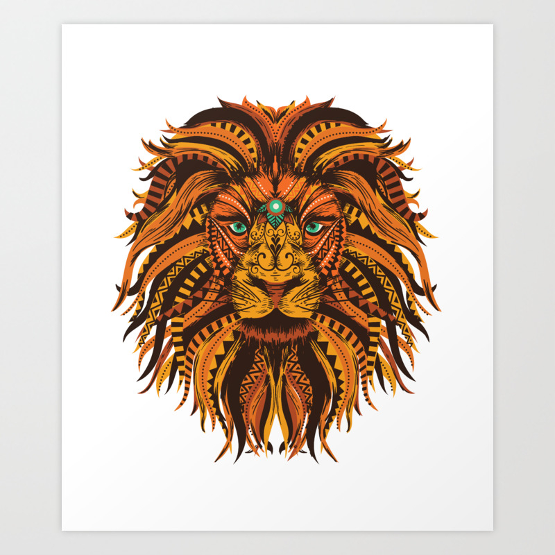 Color Mandala Lion Art Print By Live Art Society6