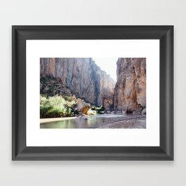Rock Slide Rapid, Santa Elena Canyon at Golden Hour Framed Art Print
