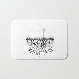 Rooting for U Bath Mat | Inspo, Graphicdesign, Text, Friendship, Typography, Inspirational, Funny, Black And White, Vector, Love 