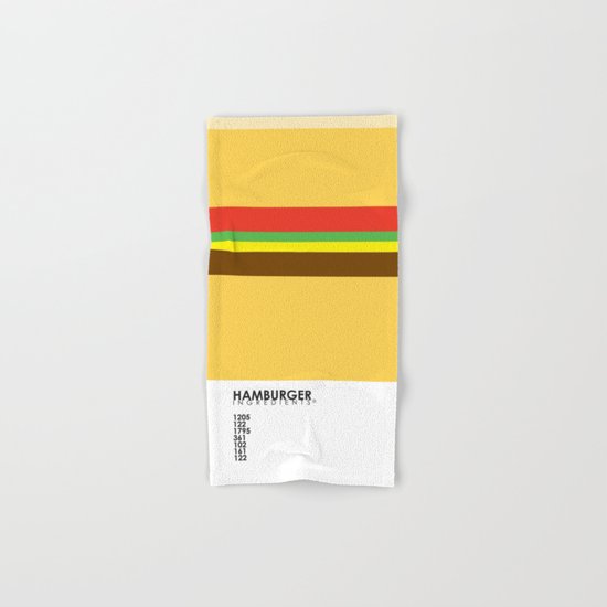 Pantone Food - Hamburger Hand & Bath Towel